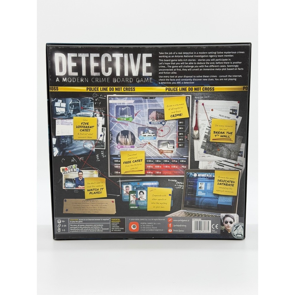 Portal Games Detective A Modern Crime Board Game Strategy Mystery Investigative - Picture 2 of 15